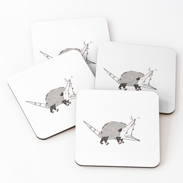 Item preview, Cute Screaming Opossum Line Art Meme designed and sold by JossDesign15.