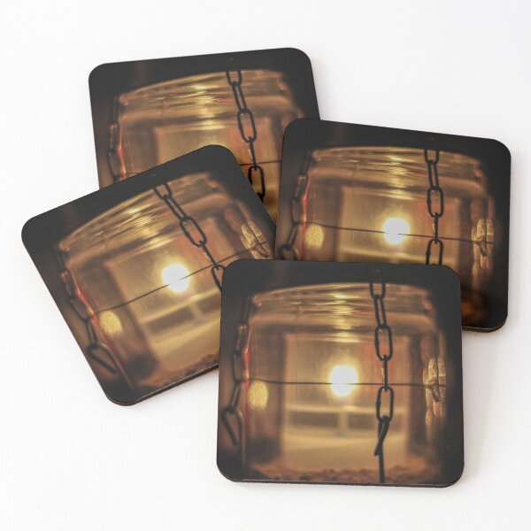 Item preview, Row Of Glass Tealight Candles With Warm Bokeh Candlelight For Quiet Intimate Atmosphere designed and sold by Nmallia.