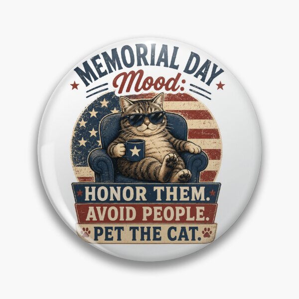 Item preview, Memorial Day Cat Lover Shirt – Funny Vintage Patriotic Cat Design designed and sold by @SHINTOSARTSTORE.
