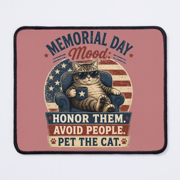 Item preview, Memorial Day Cat Lover Shirt – Funny Vintage Patriotic Cat Design designed and sold by @SHINTOSARTSTORE.