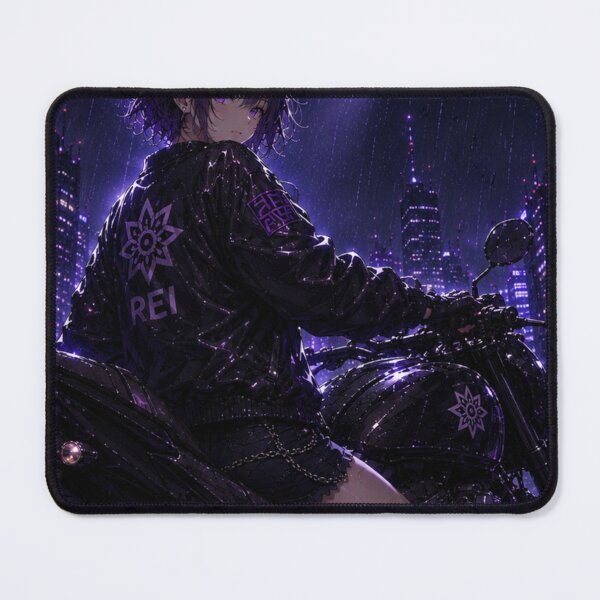 Item preview, REI – Neon Rain Catgirl Rider | Cyberpunk Anime Police Girl designed and sold by RinaWorksJP.