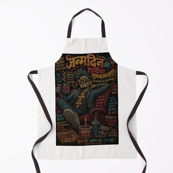 Item preview, Janmadin Mubarak Hindi Birthday Celebration Typography designed and sold by Places On Earth.
