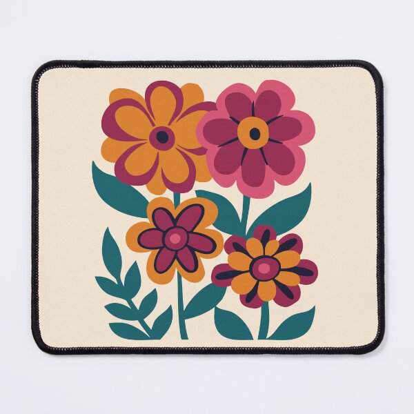 Item preview, Groovy flower bouquet, retro floral print designed and sold by CroesCreations.