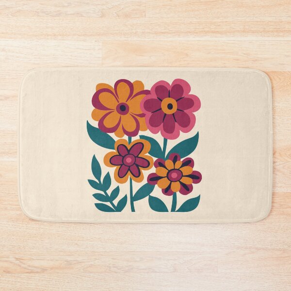 Item preview, Groovy flower bouquet, retro floral print designed and sold by CroesCreations.