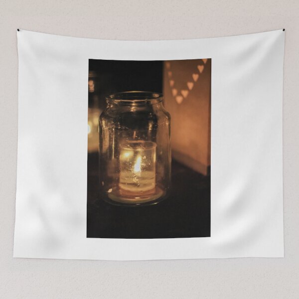 Item preview, Row Of Glass Tealight Candles With Warm Bokeh Candlelight For Quiet Intimate Atmosphere designed and sold by Nmallia.