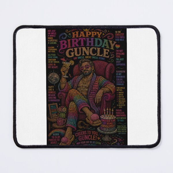 Item preview, Happy Birthday Guncle Rainbow Pride Celebration designed and sold by Places On Earth.