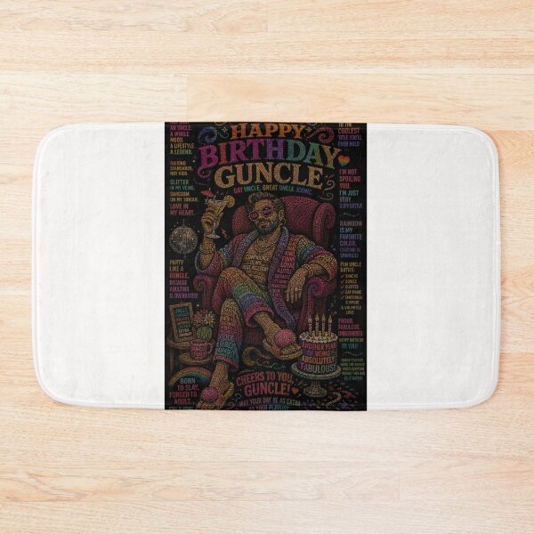 Item preview, Happy Birthday Guncle Rainbow Pride Celebration designed and sold by Places On Earth.