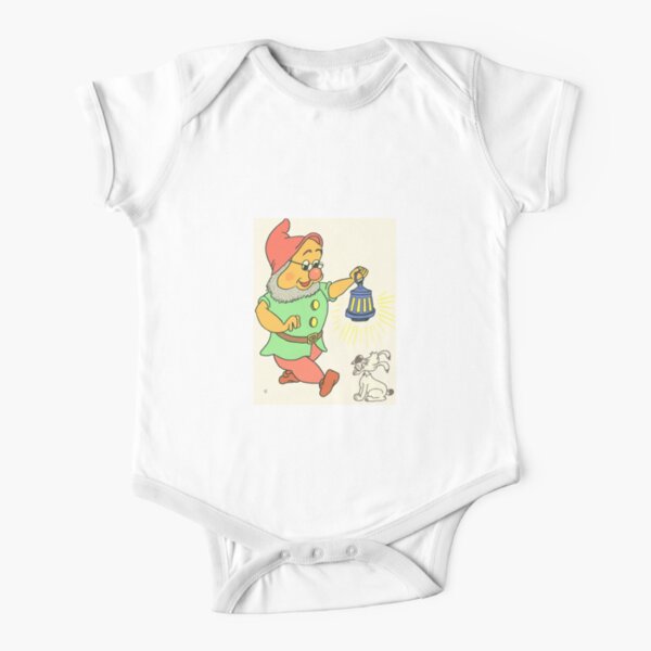 kleiner Wichtel mit Laterne Baby Body Kurzarm