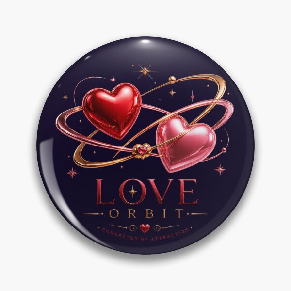 Item preview, Love Orbit – Two Hearts Circling Each Other, Cosmic Romantic Connection Illustration for Couples designed and sold by JagrDesigns.