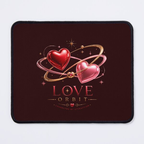 Item preview, Love Orbit – Two Hearts Circling Each Other, Cosmic Romantic Connection Illustration for Couples designed and sold by JagrDesigns.