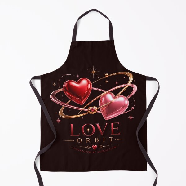 Item preview, Love Orbit – Two Hearts Circling Each Other, Cosmic Romantic Connection Illustration for Couples designed and sold by JagrDesigns.