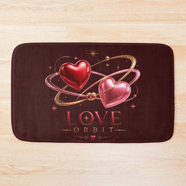 Item preview, Love Orbit – Two Hearts Circling Each Other, Cosmic Romantic Connection Illustration for Couples designed and sold by JagrDesigns.