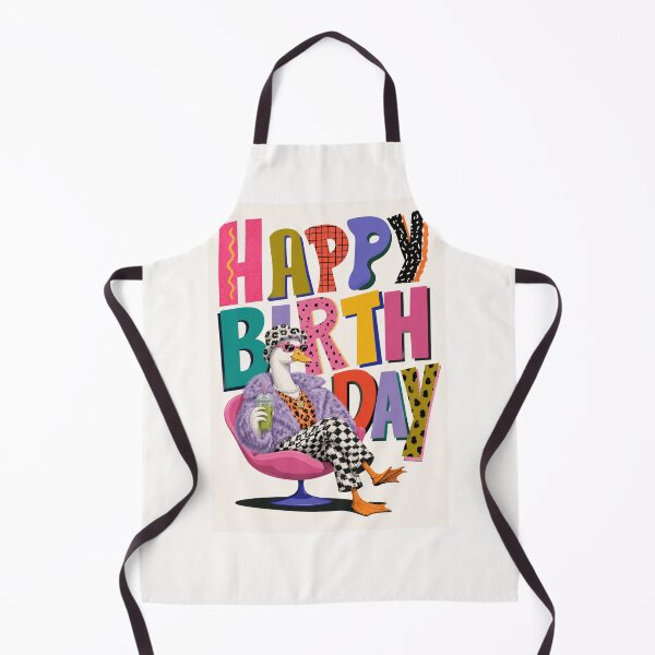 Item preview, Happy Birthday Fashion Duck Glam Typography designed and sold by Places On Earth.
