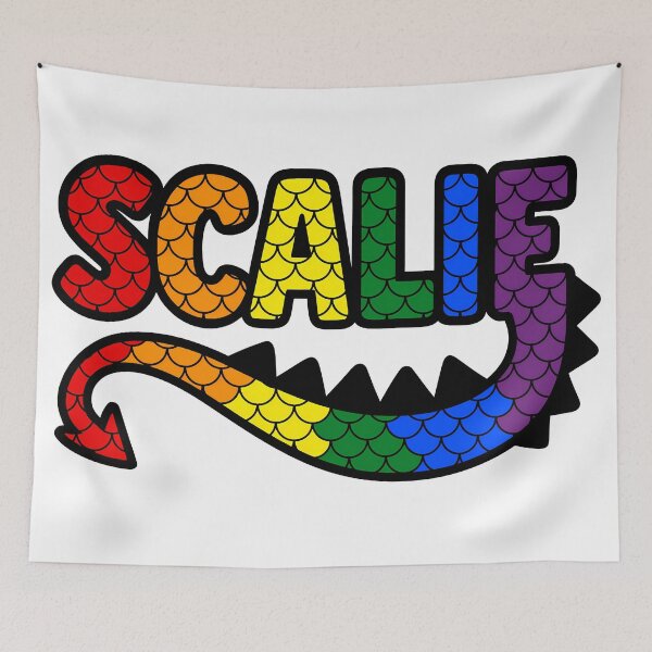 Item preview, Scalie Rainbow Dragon Tail Logo designed and sold by BlueBullBazaar.