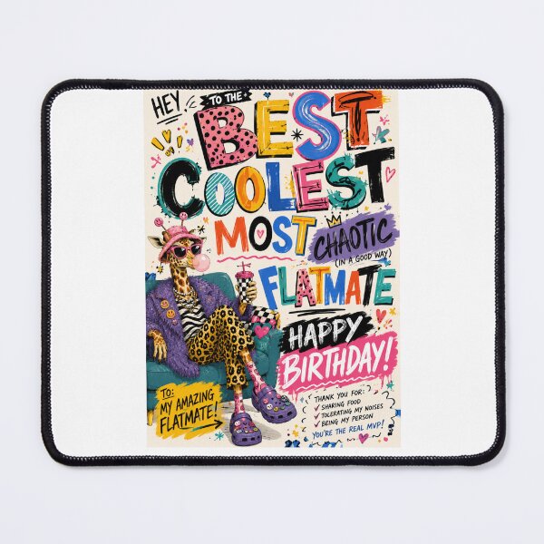 Item preview, Best Coolest Most Chaotic Flatmate Birthday Typography designed and sold by Places On Earth.