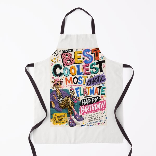 Item preview, Best Coolest Most Chaotic Flatmate Birthday Typography designed and sold by Places On Earth.
