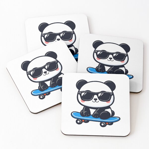 Item preview, Cool Panda on Skateboard Cute Kawaii Bear with Sunglasses designed and sold by Owcomm.