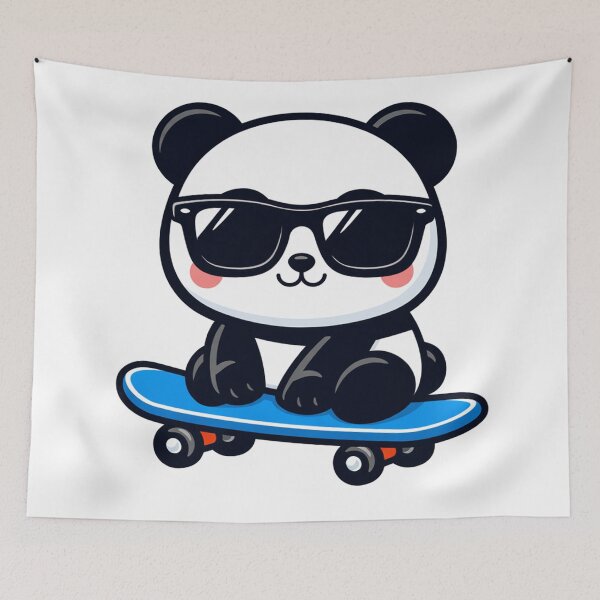 Item preview, Cool Panda on Skateboard Cute Kawaii Bear with Sunglasses designed and sold by Owcomm.