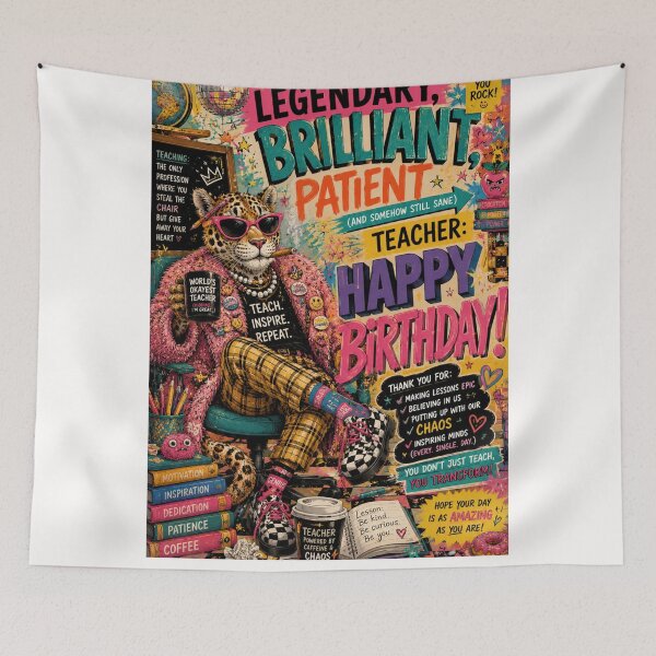 Item preview, Legendary Brilliant Patient Teacher Birthday Celebration designed and sold by Places On Earth.