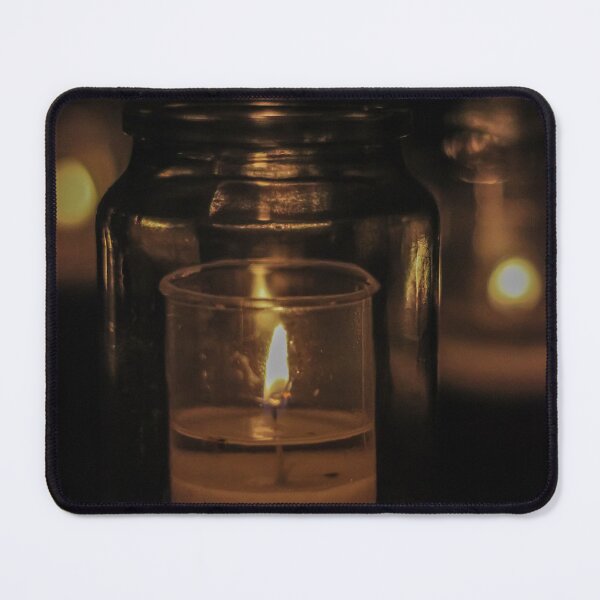 Item preview, Row Of Glass Tealight Candles With Warm Bokeh Candlelight For Quiet Intimate Atmosphere designed and sold by Nmallia.