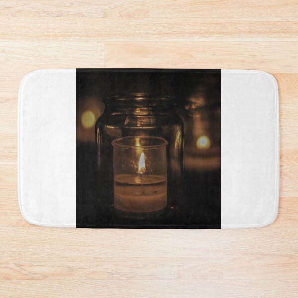 Item preview, Row Of Glass Tealight Candles With Warm Bokeh Candlelight For Quiet Intimate Atmosphere designed and sold by Nmallia.