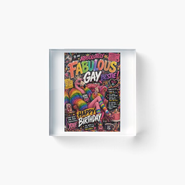 Item preview, Absolutely Fabulous Gay Bestie Pride Birthday Celebration designed and sold by Places On Earth.