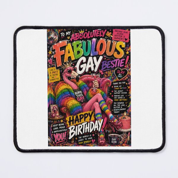 Item preview, Absolutely Fabulous Gay Bestie Pride Birthday Celebration designed and sold by Places On Earth.