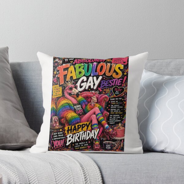 Item preview, Absolutely Fabulous Gay Bestie Pride Birthday Celebration designed and sold by Places On Earth.