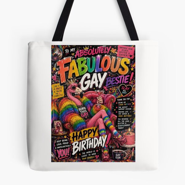 Item preview, Absolutely Fabulous Gay Bestie Pride Birthday Celebration designed and sold by Places On Earth.