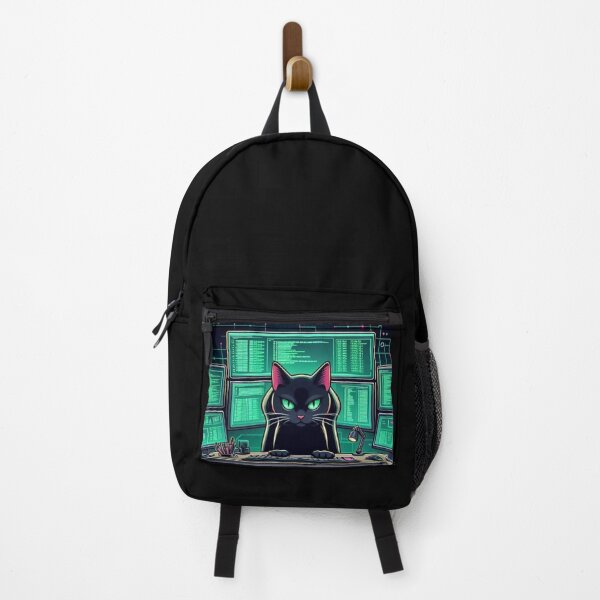 Item preview, Cyber Cat Coder – Funny Hacker Animal Design designed and sold by Dogandesighn.