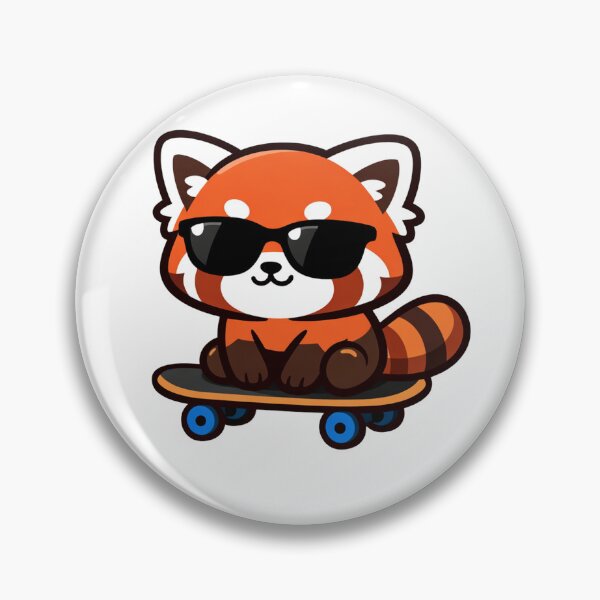 Item preview, Cool Red Panda Skateboarding Kawaii Cartoon Animal With Sunglasses designed and sold by Owcomm.