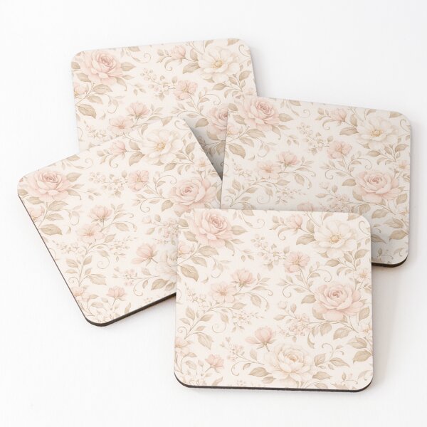 Item preview, Romantic Floral Pattern – Soft Neutral Botanical Elegance designed and sold by Ve & Co.