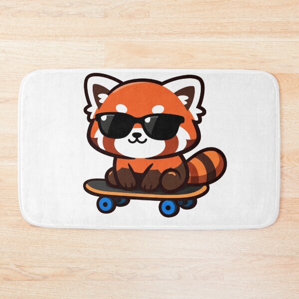 Item preview, Cool Red Panda Skateboarding Kawaii Cartoon Animal With Sunglasses designed and sold by Owcomm.