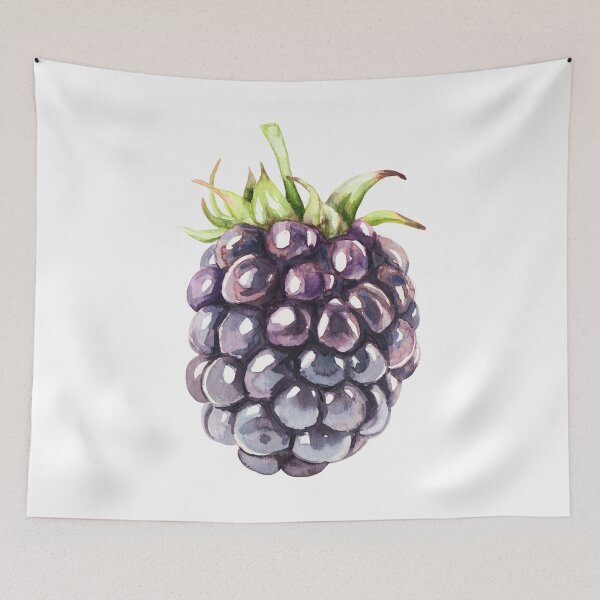 Item preview, Watercolor Blackberry Botanical Berry Fruit Art designed and sold by art-tee-ua.