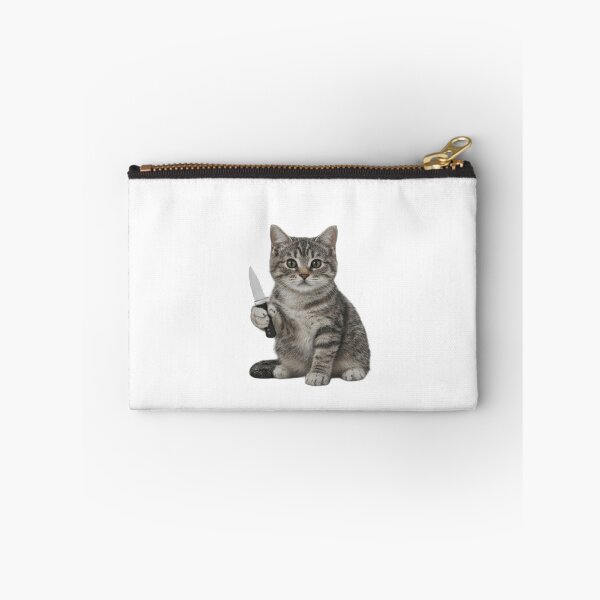 Item preview, Cute Cat With Knife Meme Illustration designed and sold by JossDesign15.