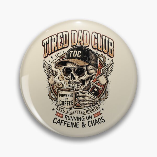 Item preview, Tired Dad Club Powered By Coffee designed and sold by dudelinart.