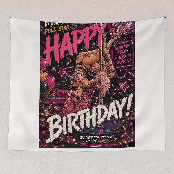 Item preview, Pole Star Happy Birthday Neon Party Celebration designed and sold by Places On Earth.
