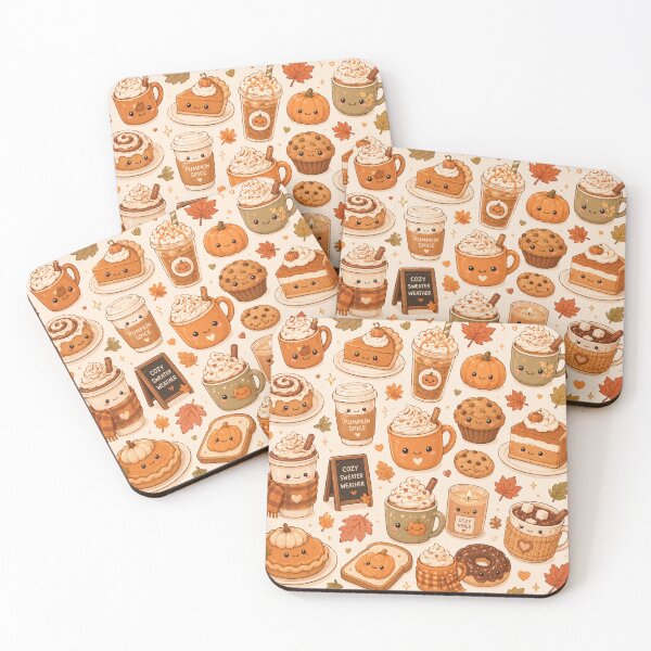 Item preview, Cozy Autumn Kawaii Food Pattern | Cute Pumpkin Spice Aesthetic designed and sold by Aramdesing.