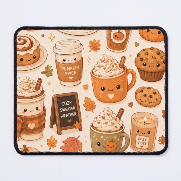 Item preview, Cozy Autumn Kawaii Food Pattern | Cute Pumpkin Spice Aesthetic designed and sold by Aramdesing.