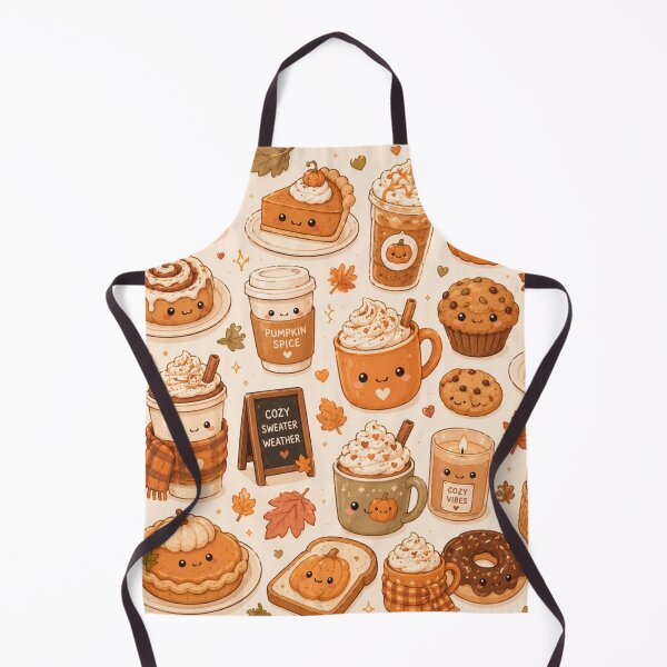 Item preview, Cozy Autumn Kawaii Food Pattern | Cute Pumpkin Spice Aesthetic designed and sold by Aramdesing.