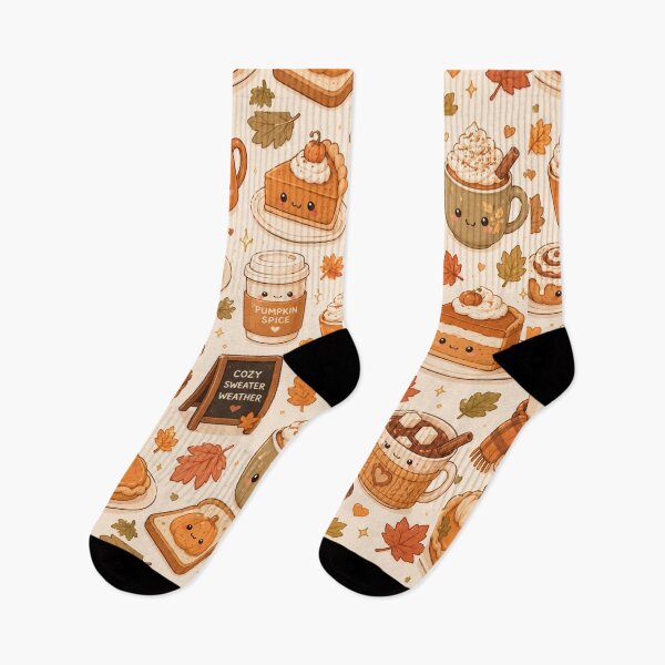 Item preview, Cozy Autumn Kawaii Food Pattern | Cute Pumpkin Spice Aesthetic designed and sold by Aramdesing.