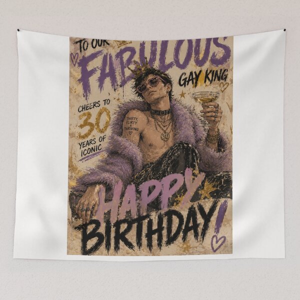 Item preview, Fabulous Gay King Thirty Flirty Thriving Birthday Celebration designed and sold by Places On Earth.