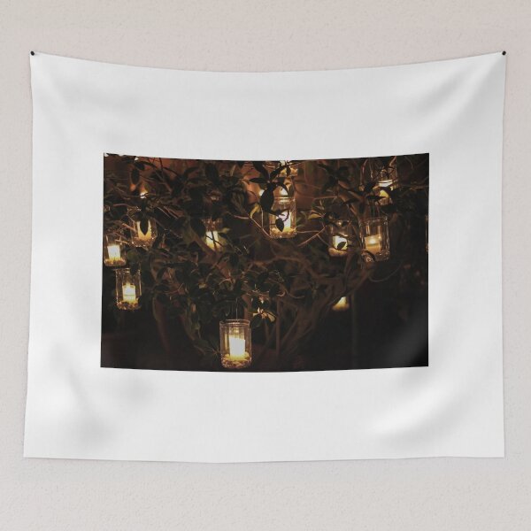 Item preview, Hanging Candle Lanterns in Tree Branches at Night With Warm Ambient Glow for Romantic Decor designed and sold by Nmallia.