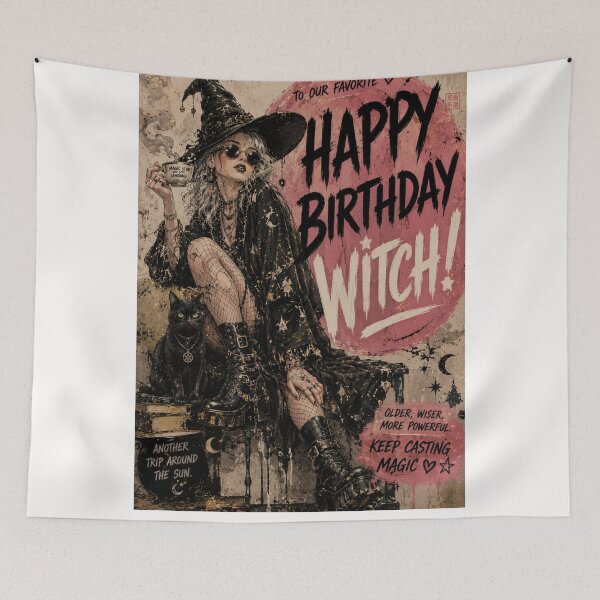 Item preview, Witchy Birthday Moon Magic Gothic Celebration designed and sold by Places On Earth.