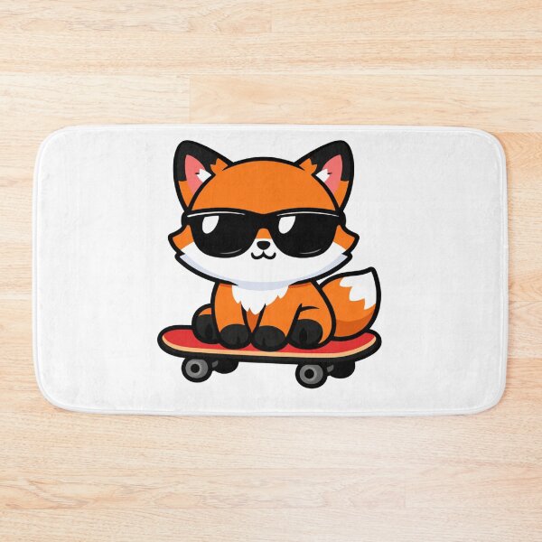 Item preview, Cool Fox on Skateboard Cute Kawaii Animal with Sunglasses designed and sold by Owcomm.