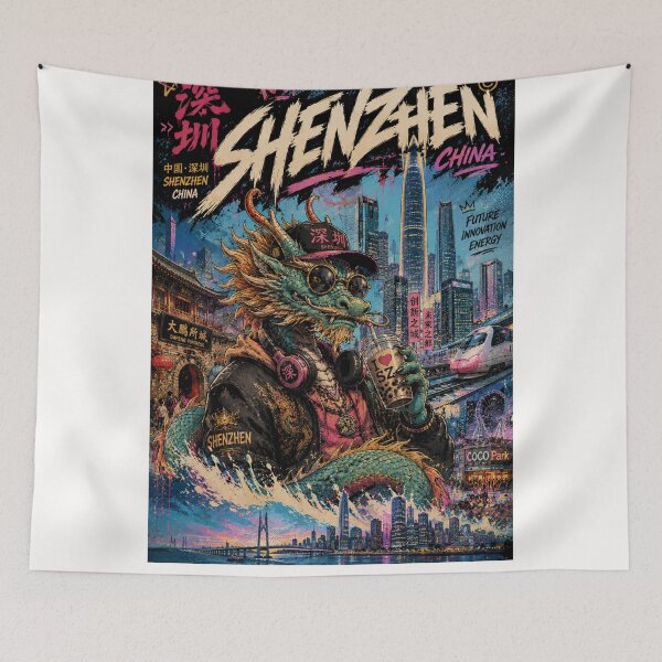 Item preview, Shenzhen China Innovation Dragon City Skyline designed and sold by Places On Earth.