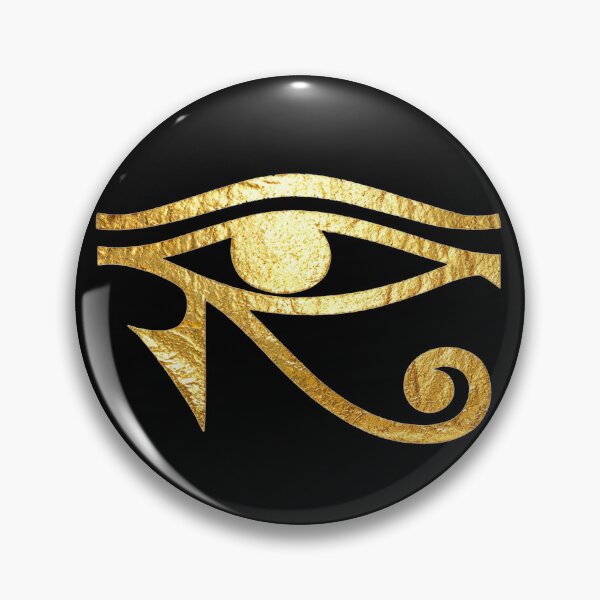 Item preview, Metallic Gold Eye of Horus Egyptian Protection Symbol designed and sold by FlatInkStudio.