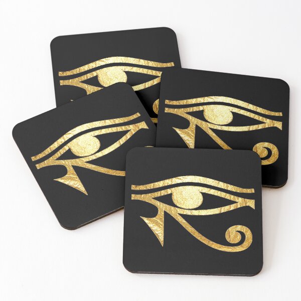 Item preview, Metallic Gold Eye of Horus Egyptian Protection Symbol designed and sold by FlatInkStudio.