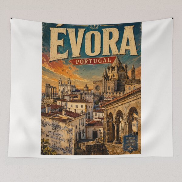 Item preview, Évora Portugal UNESCO Heritage Roman Temple Medieval Castle designed and sold by Places On Earth.