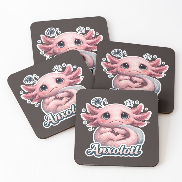 Item preview, Anxolotl - Funny Axolotl Anxiety Meme, Cute Semi Realistic Axolotl, Mental Health Humor designed and sold by aquaterralife.